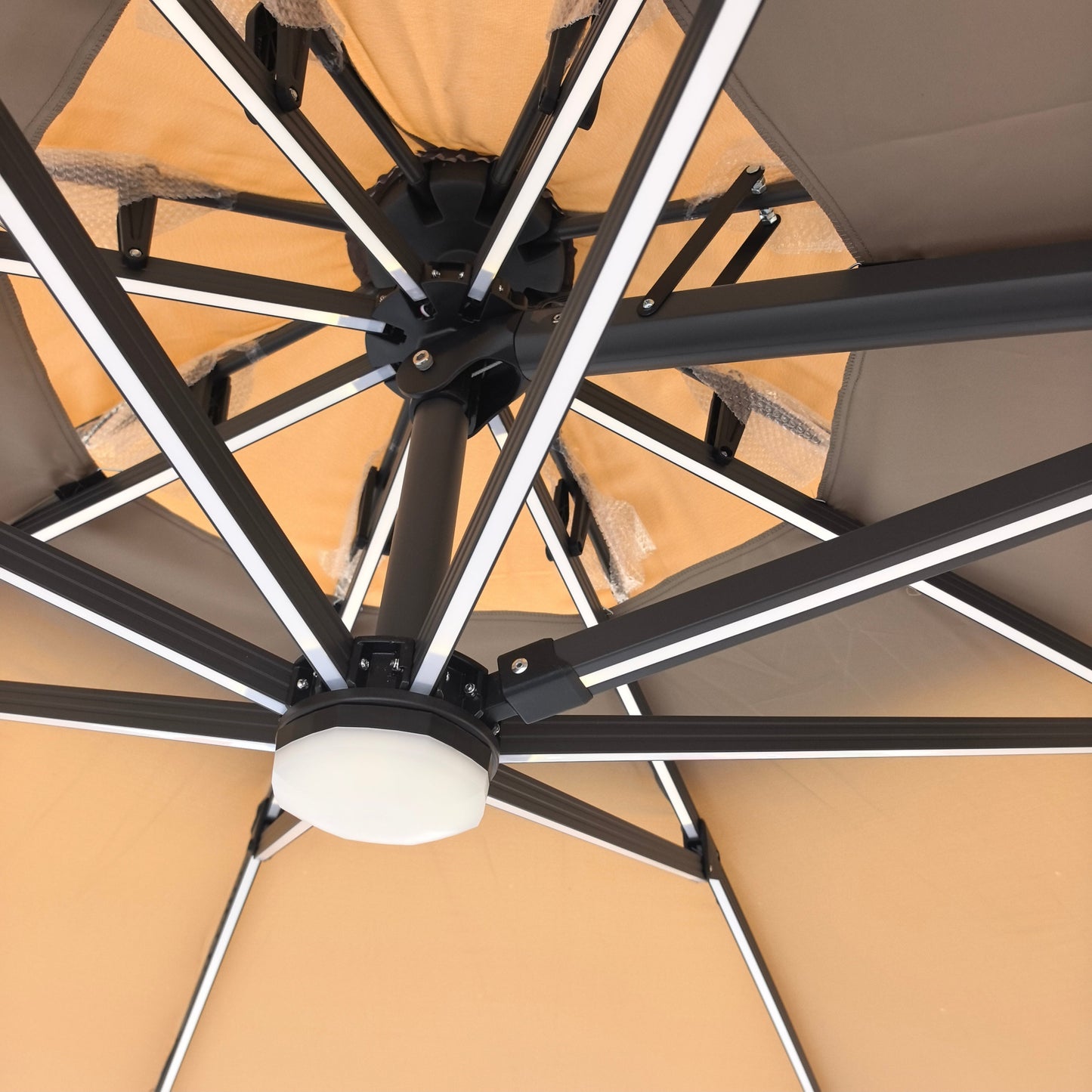 Parasol LED Regulable Redondo