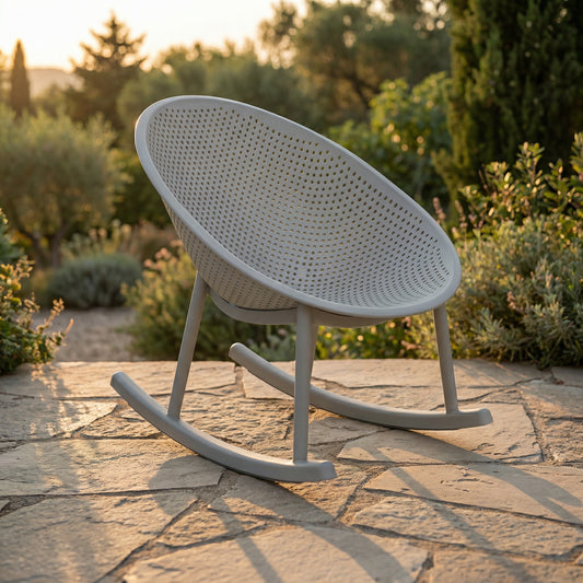 SILLA EXTERIOR MECEDORA MANGA