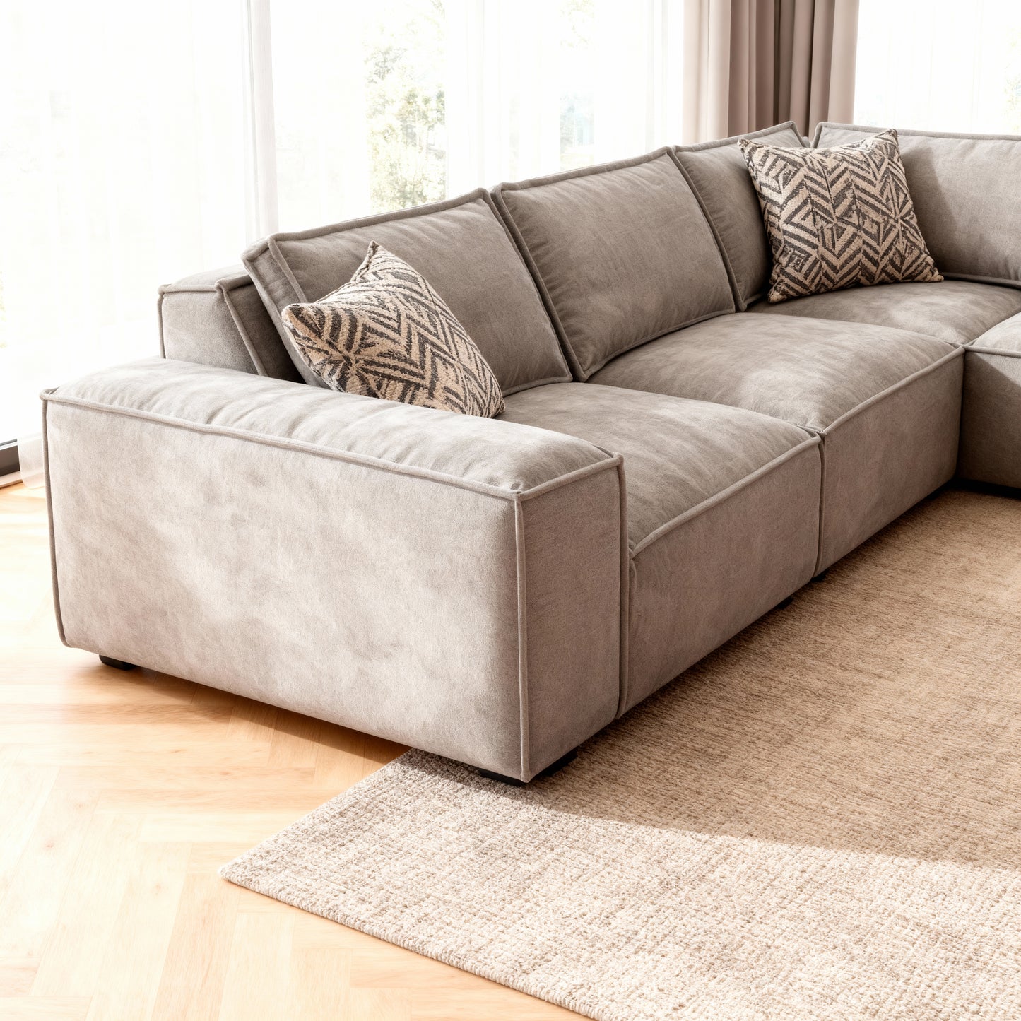 Sofa en L Vienna Light Grey