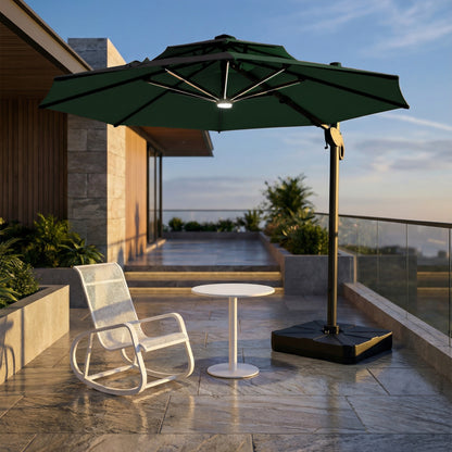 Parasol LED Regulable Redondo